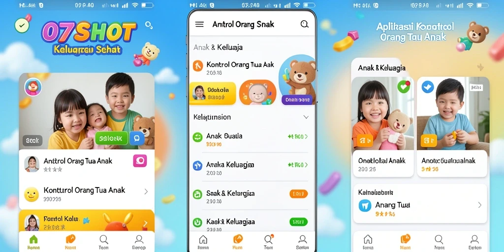 Antarmuka 070SLOT yang ramah untuk pengguna anak.