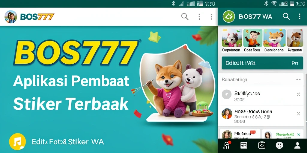 Antarmuka pengguna BOS777 untuk pembuat stiker.