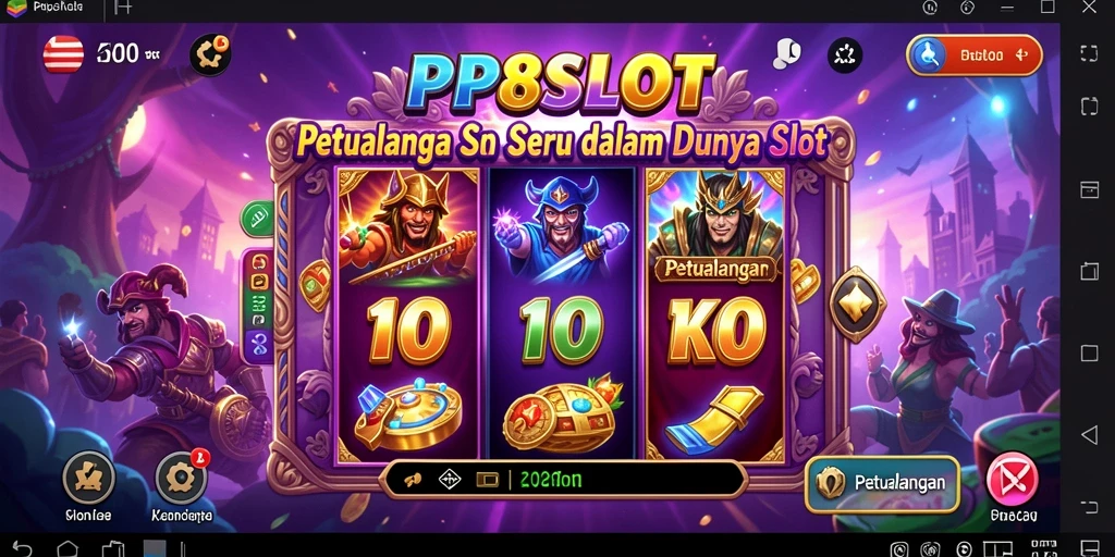Tampilan antarmuka game PP8SLOT yang menarik dan penuh warna.
