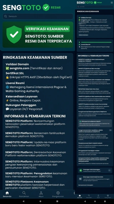 Halaman Resmi sengtoto untuk Pengguna Android Indonesia