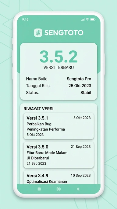 Riwayat Versi Terbaru Aplikasi SengToto untuk Android